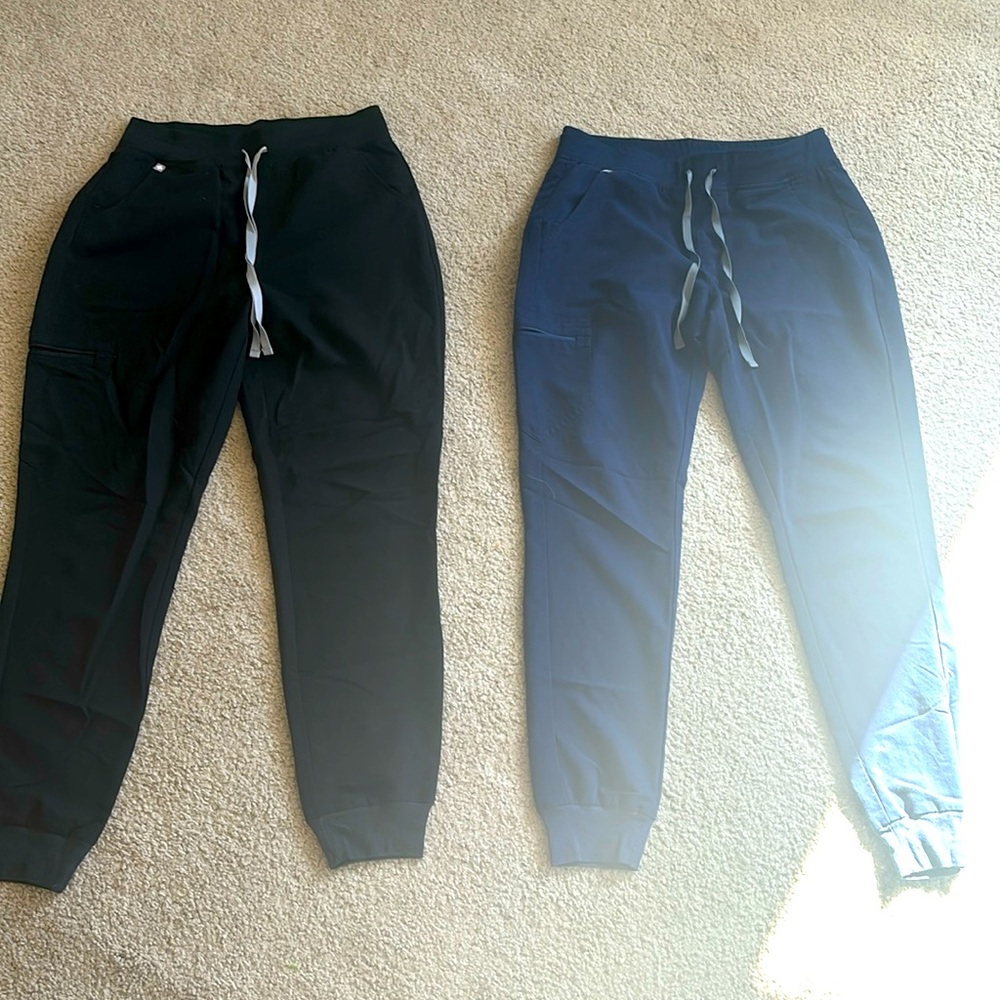 Figs Women's Skinny Pants - Black and Blue